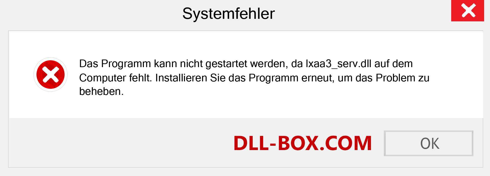 lxaa3_serv.dll-Datei fehlt?. Download für Windows 7, 8, 10 - Fix lxaa3_serv dll Missing Error unter Windows, Fotos, Bildern