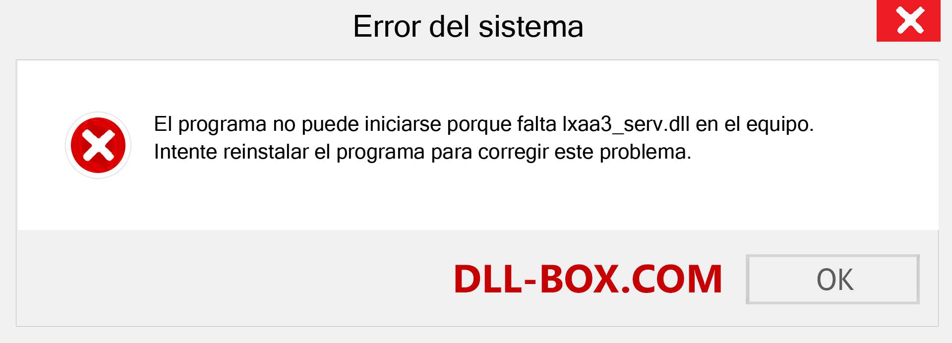 ¿Falta el archivo lxaa3_serv.dll ?. Descargar para Windows 7, 8, 10 - Corregir lxaa3_serv dll Missing Error en Windows, fotos, imágenes